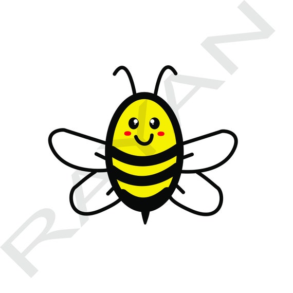 Download Free Kawaii Bee Bee Clipart Cute Bee Bee Cartoon Commercial Etsy SVG Cut Files