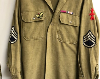 Custom Embroidered Vintage US WWII  Wool Army Shirt/jacket
