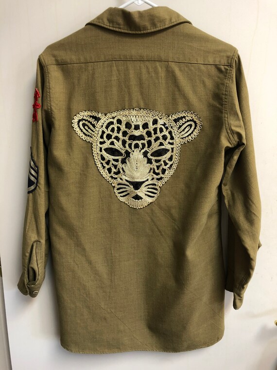 Custom Embroidered Vintage US WWII Wool Army Shirt/j… - Gem Custom Embroidered Vintage US WWII Wool Army Shirt/j… - Gem