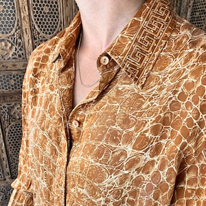 Vintage Silk Animal Print Blouse