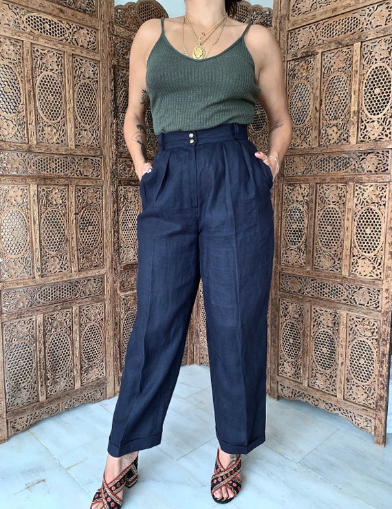 Vintage 100% Linen Trousers by Jaeger