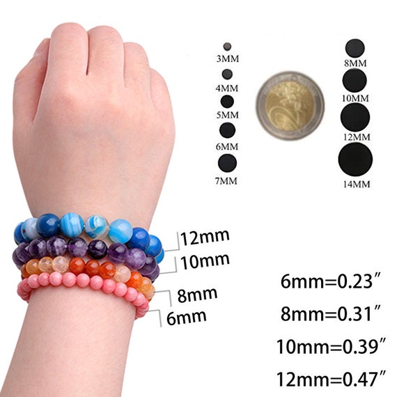 Wholesale Bulk Crystals Bracelets Beaded Bracelet 6mm Round Gemstone Bead  6.5inch 10 20 50 100 Lot 