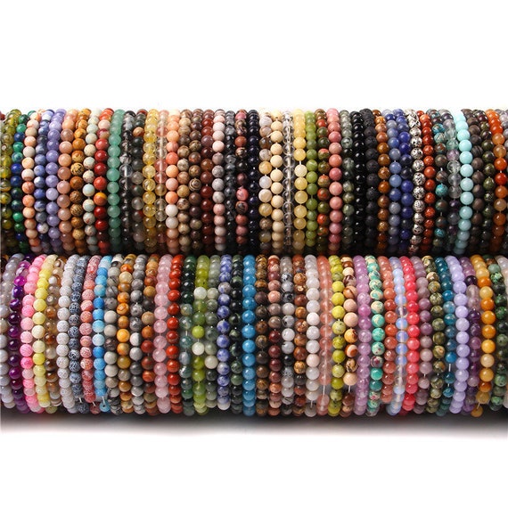 Wholesale Bulk Crystals Bracelets Beaded Bracelet 6mm Round Gemstone Bead  6.5inch 10 20 50 100 Lot 