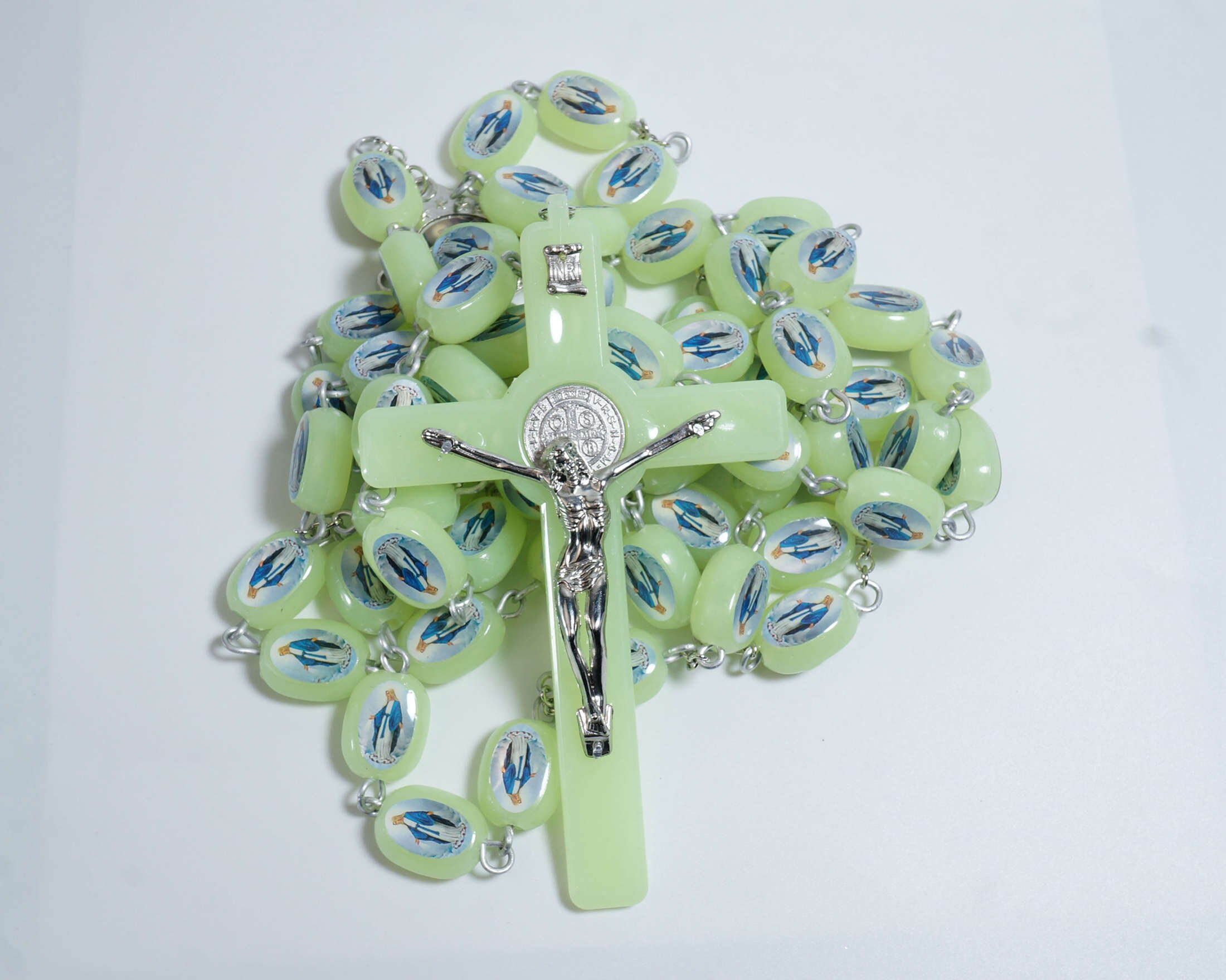 Large Wall Hanging Rosary Glowing at Darkoversize Prayer Etsy India