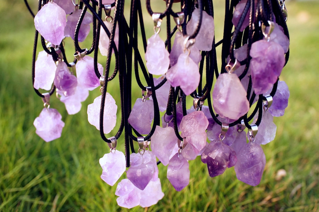 Crystals Wholesale Amethyst Necklace Bulk Healing Crystals Etsy