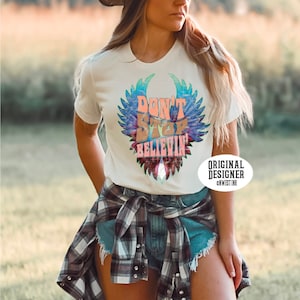 retro png don&#39;t stop believin files for sublimation designs downloads and tumblers