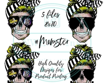 Halloween clipart bundle, momster skull png, digital download, sublimation designs download, instant download, msg 4 custom designs