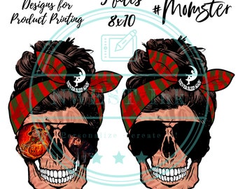 Halloween clipart bundle, momster skull png, digital download, sublimation designs download, instant download, msg 4 custom designs