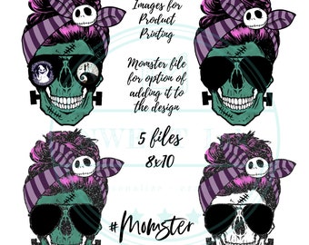 Halloween clipart bundle, momster skull png, digital download, sublimation designs download, instant download, msg 4 custom designs