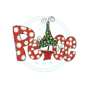 Christmas PNG tree clipart, christmas clipart, peace clipart, sublimation designs downloads, winter watercolor clipart, png files, whimsical