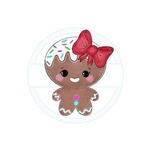 Gingerbread clipart, sublimations designs downloads, cute winter watercolor