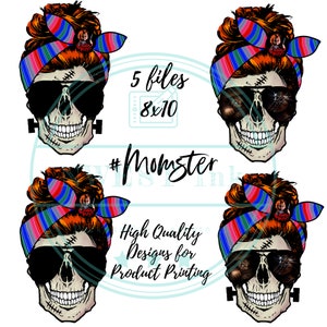 Halloween clipart bundle, momster skull png, digital download, sublimation designs download, instant download, msg 4 custom designs
