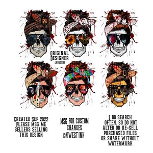 Halloween horror movie skull bundle png files for sublimation designs downloads