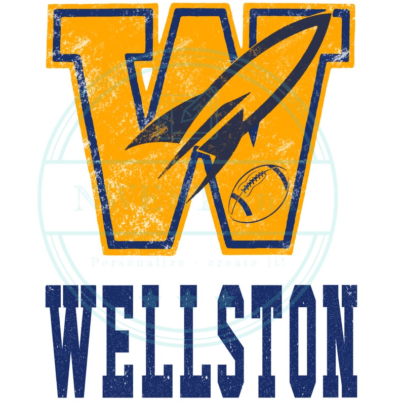 Golden Rockets football png Wellston Ohio digital download Etsy