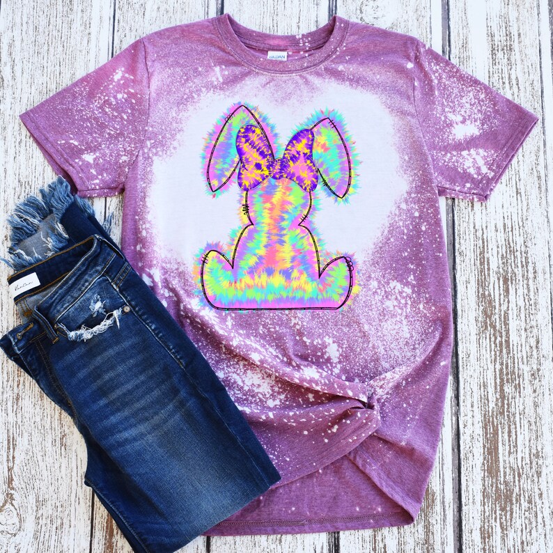 Tie Dye Easter Bunny Clipart Png Bundle Sublimation Designs | Etsy