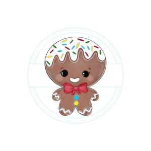 Gingerbread clipart png, sublimations designs downloads, cute winter watercolor