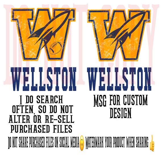 Golden Rockets Football Png Wellston Ohio Digital Download Etsy