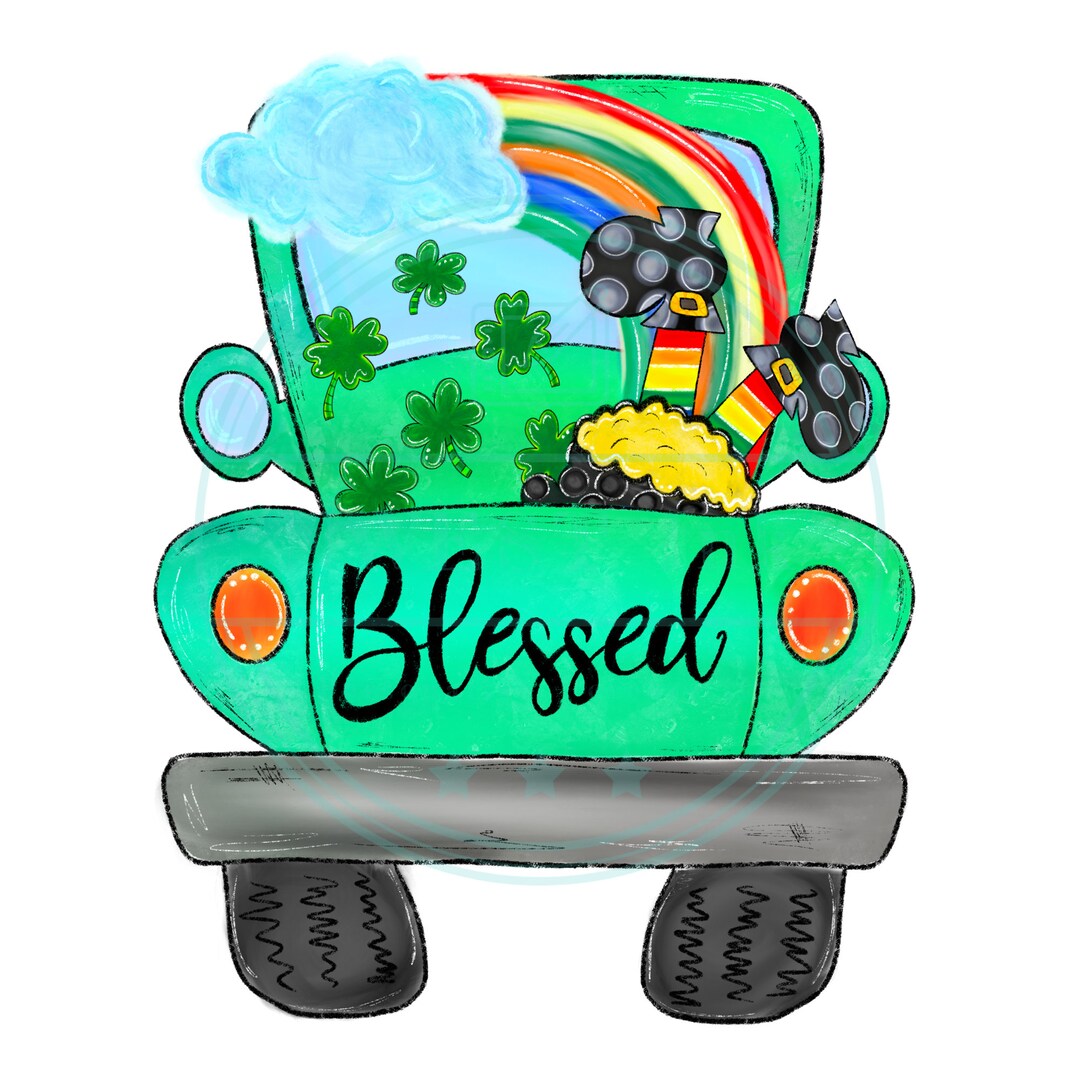 St Patricks Day Clipart Png Truck, Sublimation Designs Downloads ...