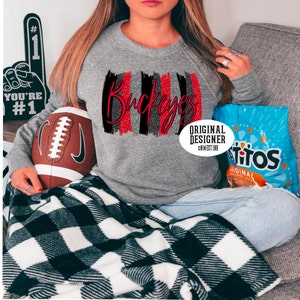 Buckeyes football, brush strokes, paint stripes, Ohio State, digital download, sublimation designs download, instant download