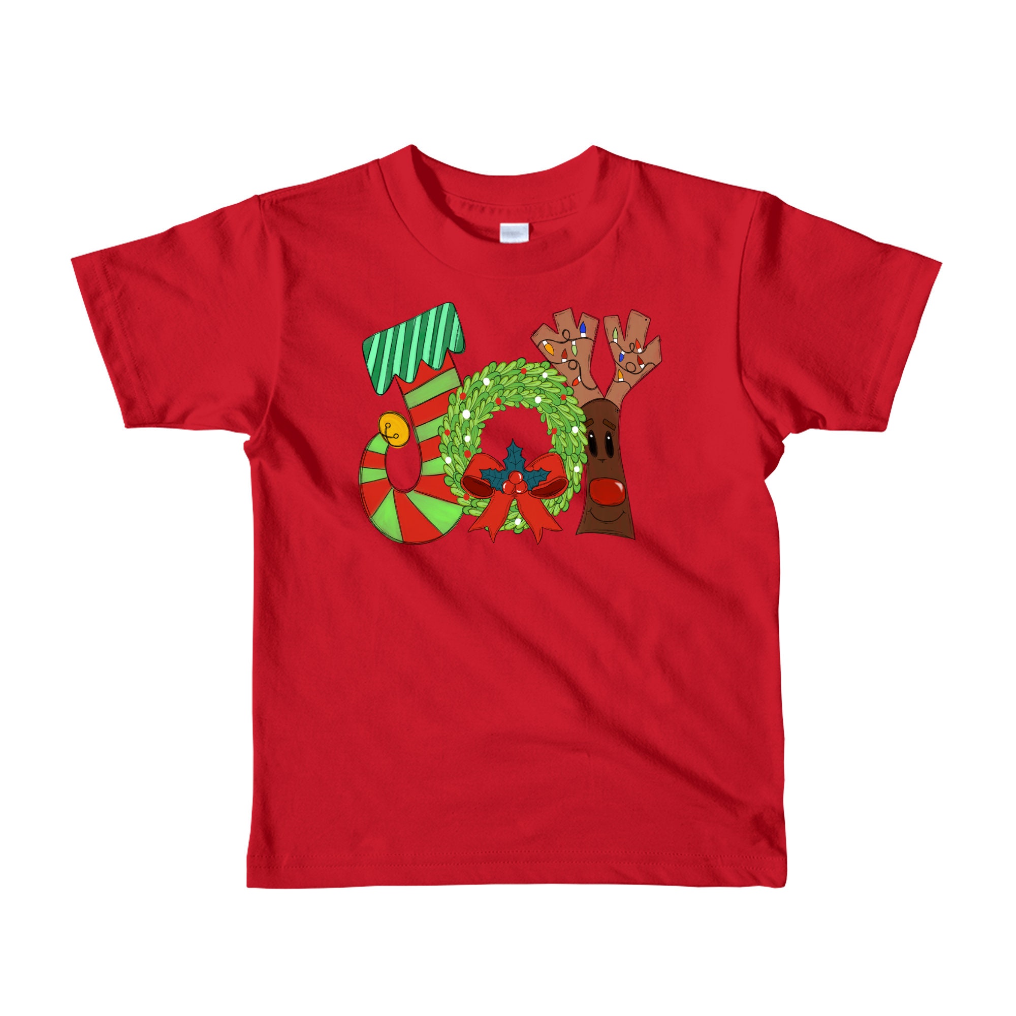 Joy Christmas Wreath Png Clipart Reindeer Clipart - Etsy