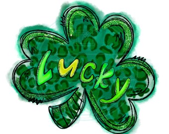 st patricks day clipart png, sublimation designs downloads, lucky glitter shamrock