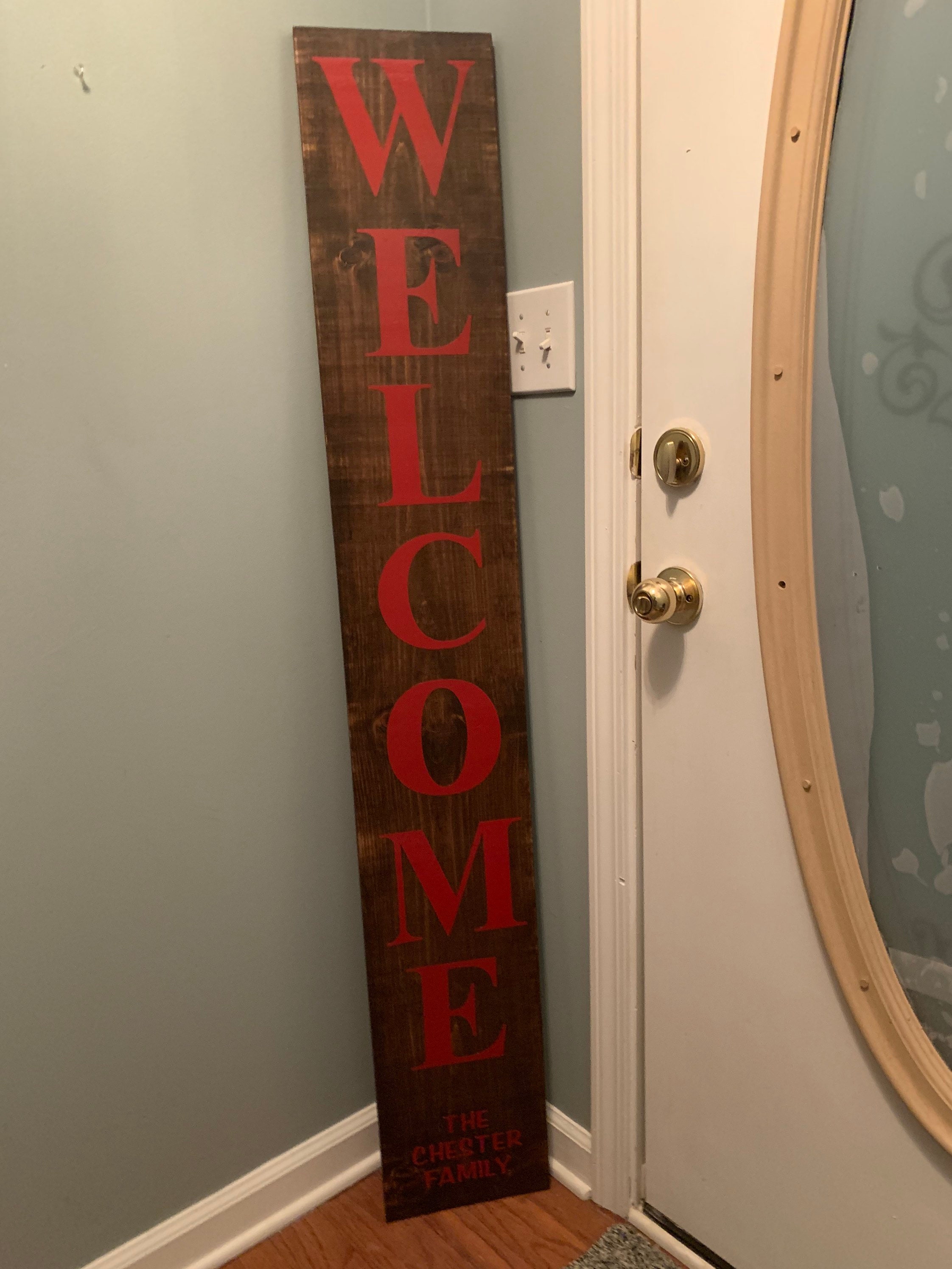 Welcome Sign, Welcome Sign Front Door, Farmhouse Welcome Sign, Front ...