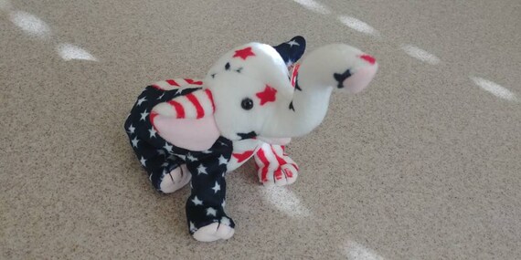 righty elephant beanie baby
