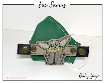 Niños bordado máscara extender i protector de oído para máscara i hombres niños niños snap tab i máscara extensores para los niños hombres que hice en EE.UU. compro ahora!
