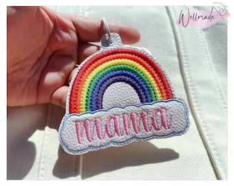 Mama rainbow keychain I Rainbow with custom name Keychain I Personalized Rainbow I Gift for girl I Trendy Keychain - Click for details!