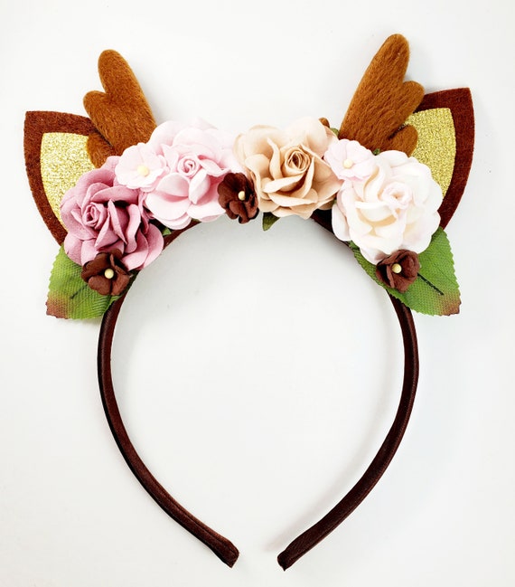 Deer headband Deer ear headband Christmas headband Fall Etsy
