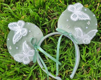 Sage Beauty mouse ears, Spring ears, Butterfly ears , Coquette Ears