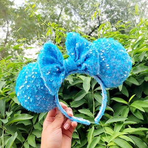Bibbiti Bobbiti Blue Sparkle mouse  ears, Sequins ears