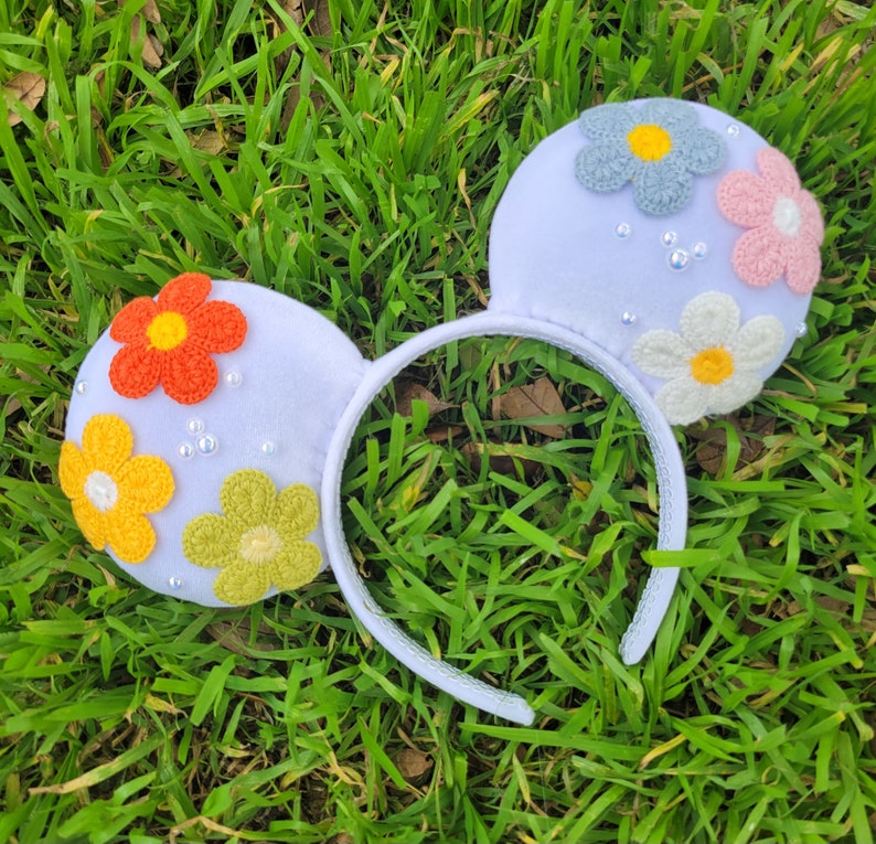 Spring Ears Floral Mouse Ears, Spring Ears, Mouse Headband, More Colors Available ...