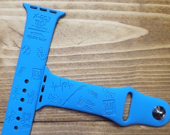 Engraved X-Ray Tech Apple Watch Band | Personalized Silicone