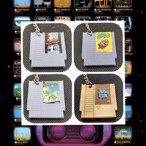 Retro Nintendo Cartridge Keychains