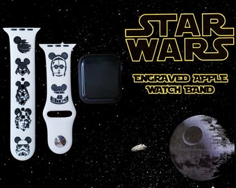 Star Wars Engraved Silicone Apple Watch Band | 34 Colors