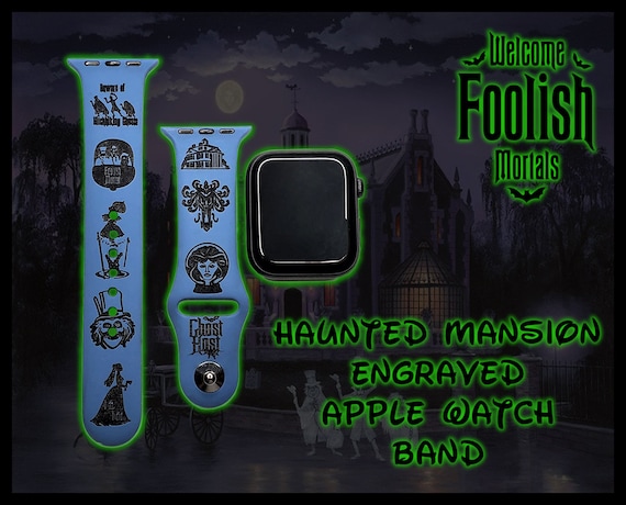 Haunted Mansion Engraved Apple Watch Band | Silicone, Fits All Series
