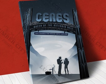 Ceres: NASA Canvas Space Tourism Exoplanet Poster Series Space Travel Space NASA Canvas Decor, Wall Decor, Canvas Wall Art, Canvas Art
