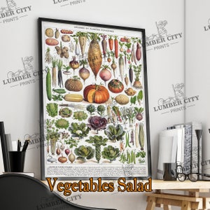 Pictured: Vegetables Salad.  Adolphe Millot Botanical Prints