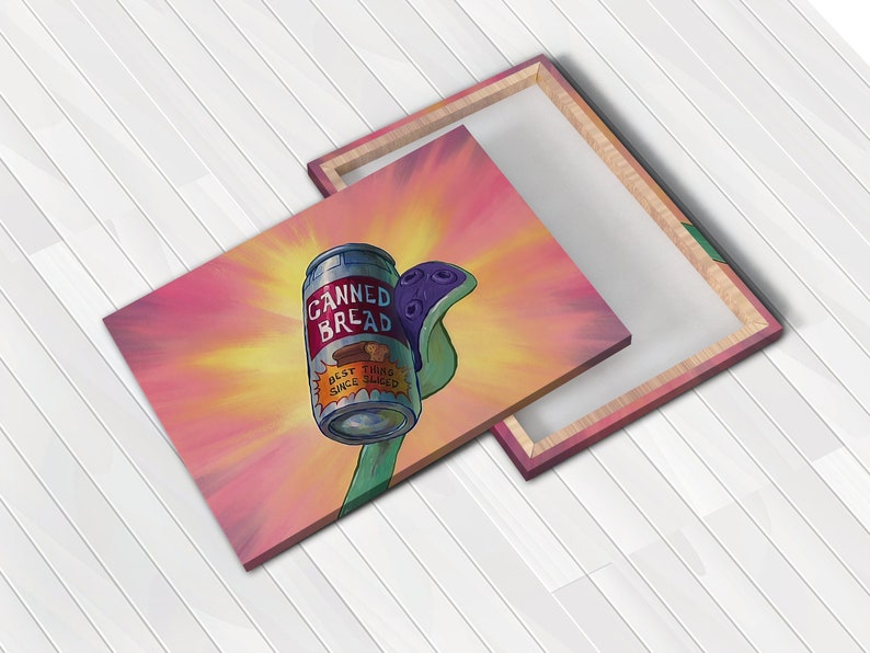 Canned Bread Squidward Canvas Prints Framed Spongebob Home Etsy