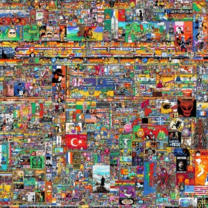 Reddit r/place 2023 Poster 36"x24" 30"x20" 24"x16" 18"x12" 63"x42" Large Made in USA Gift idea Poster Office man cave Wall Art Decor