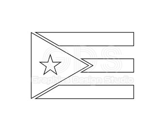 Puerto Rico Outline Etsy