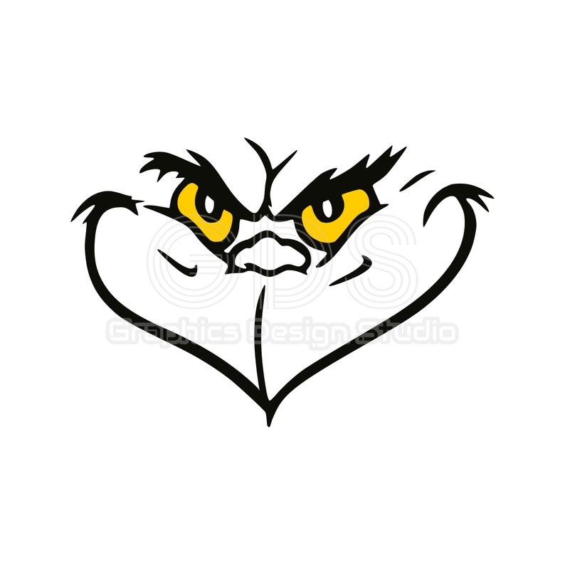 Grinch Face Svg Grinch Eyes Svg Christmas 2021 Svg Yellow Etsy