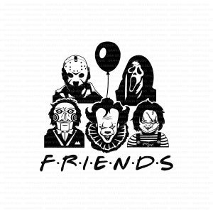 Friends Horror Movie Svg Horror Team Svg Halloween Clipart Etsy