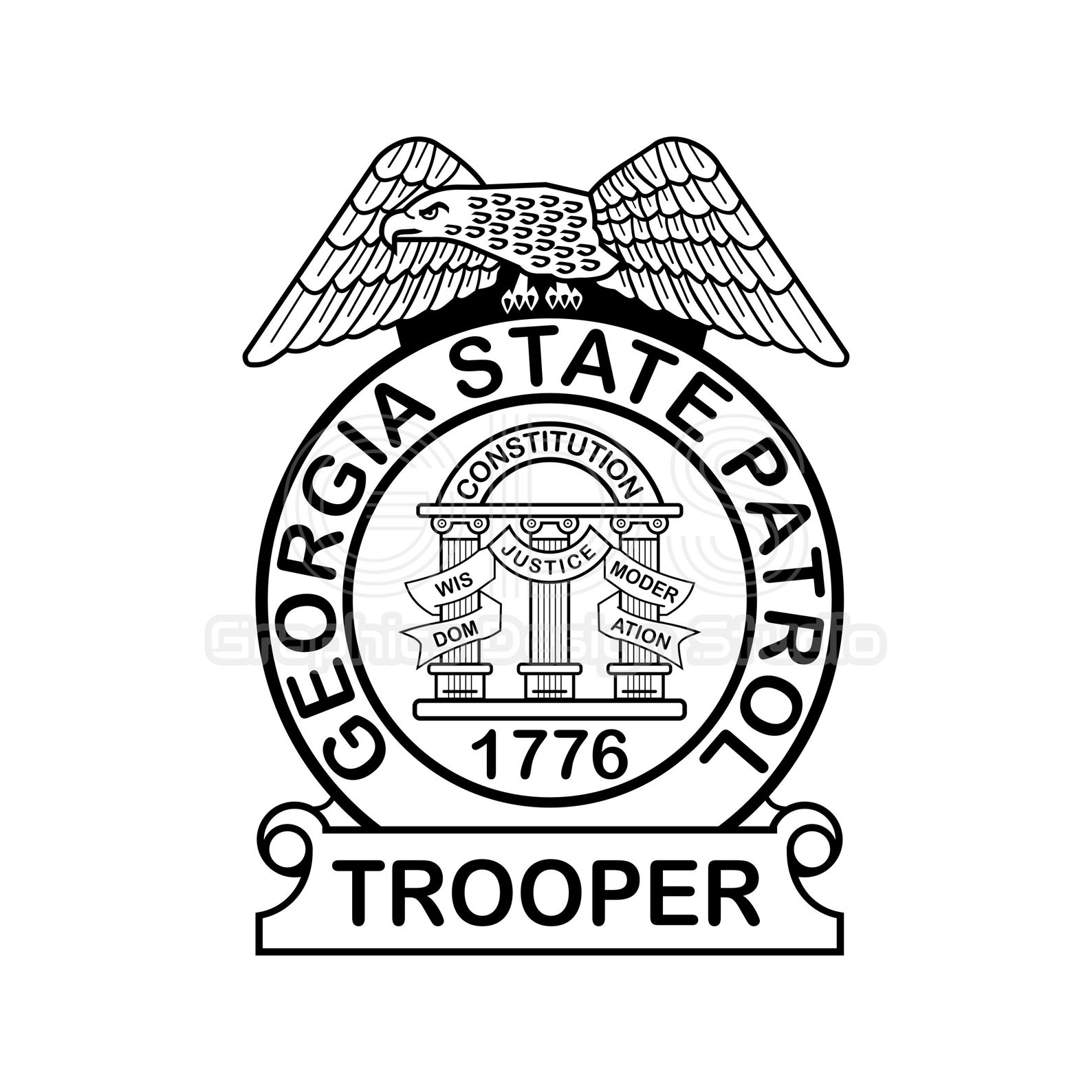 Georgia Svg Highway Patrol Svg State Patrol Svg Trooper Etsy