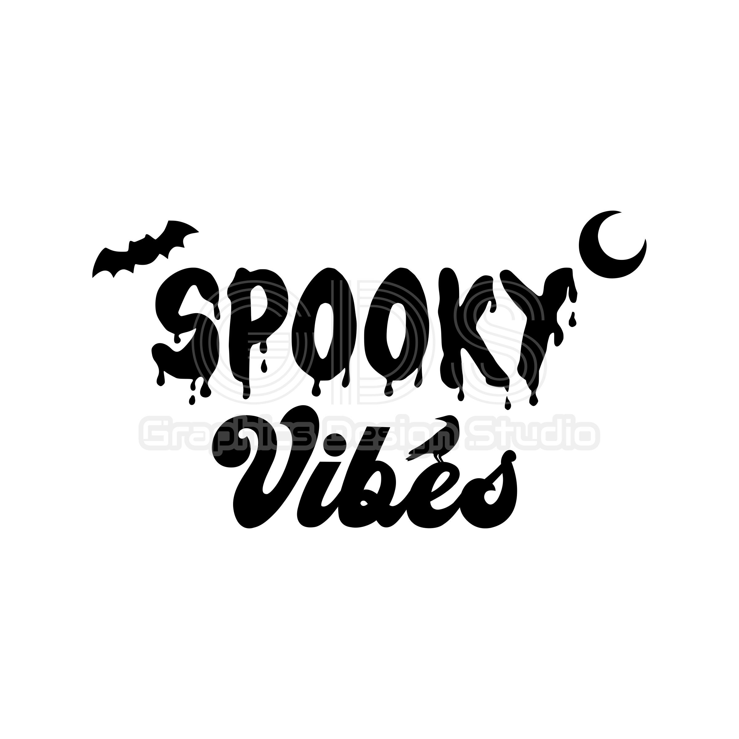 Spooky Vibes Svg Halloween Svg Moon Svg Halloween Shirt | Etsy México