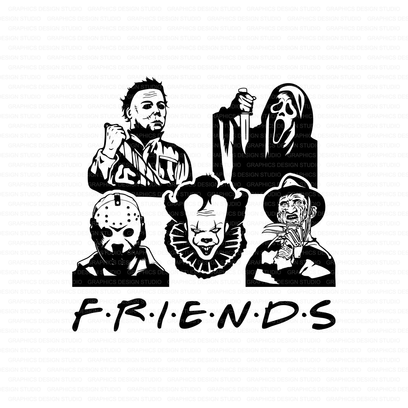 Download Friends Horror Movie svg Serial Killer SVG Freddy Krueger ...