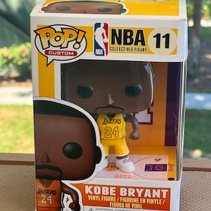 CUSTOM Funko POP! NBA Kobe Bryant #24 LA Lakers Yellow Jersey Angel Wings  Figure