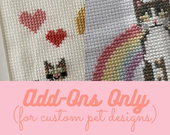 Custom Pets Add-Ons | Add these to your custom PDF and stitched orders!