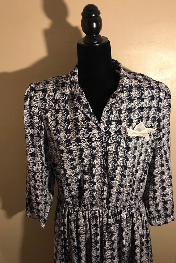 40’s Style Checker Print Dress